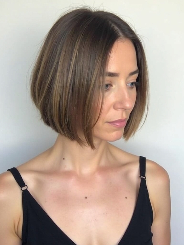Hairstyles For Thin Fine Hair Over 60: Side Parted Bob with Light Beach Waves