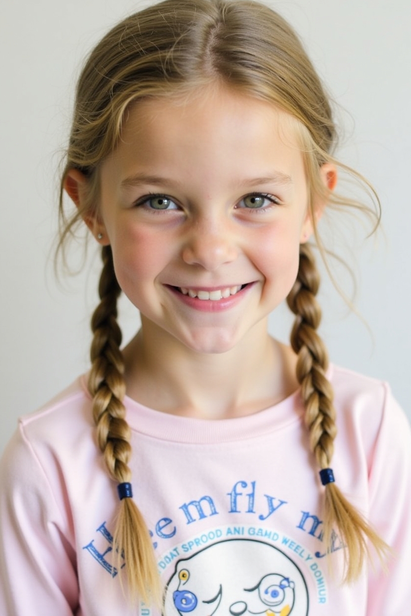 Hairstyles For School: Space Buns with Braids