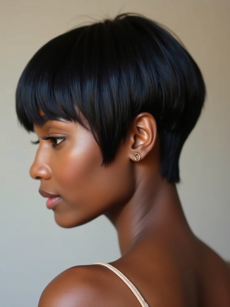 Inverted Bob: Dramatic Short Hair Back View
