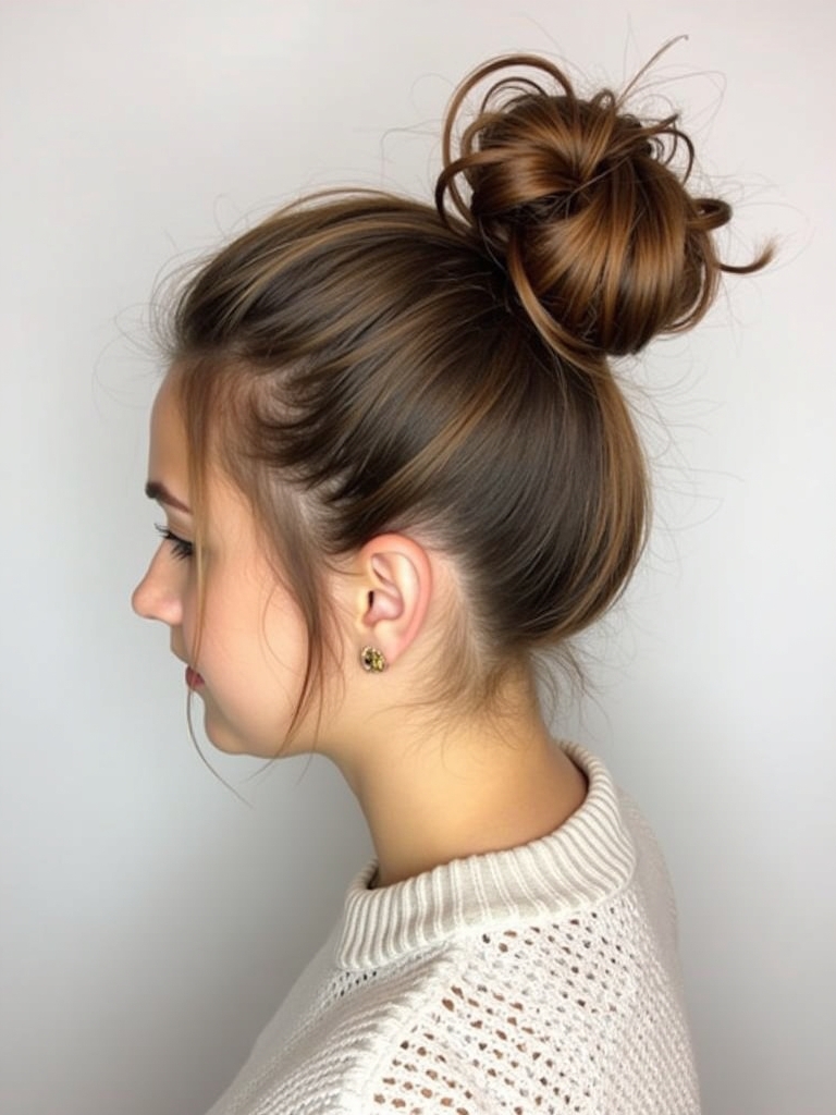Hairstyles For School: Braided Bun