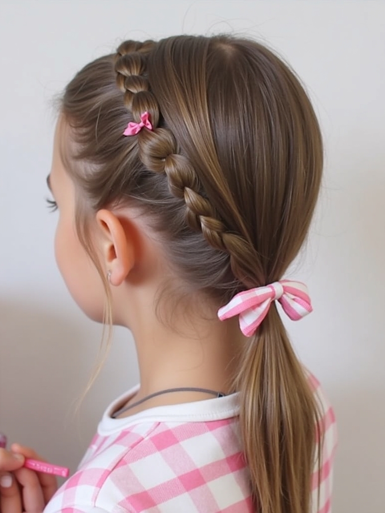 Cute Easy Hairstyles: Tiny Braids Accenting Loose Hair