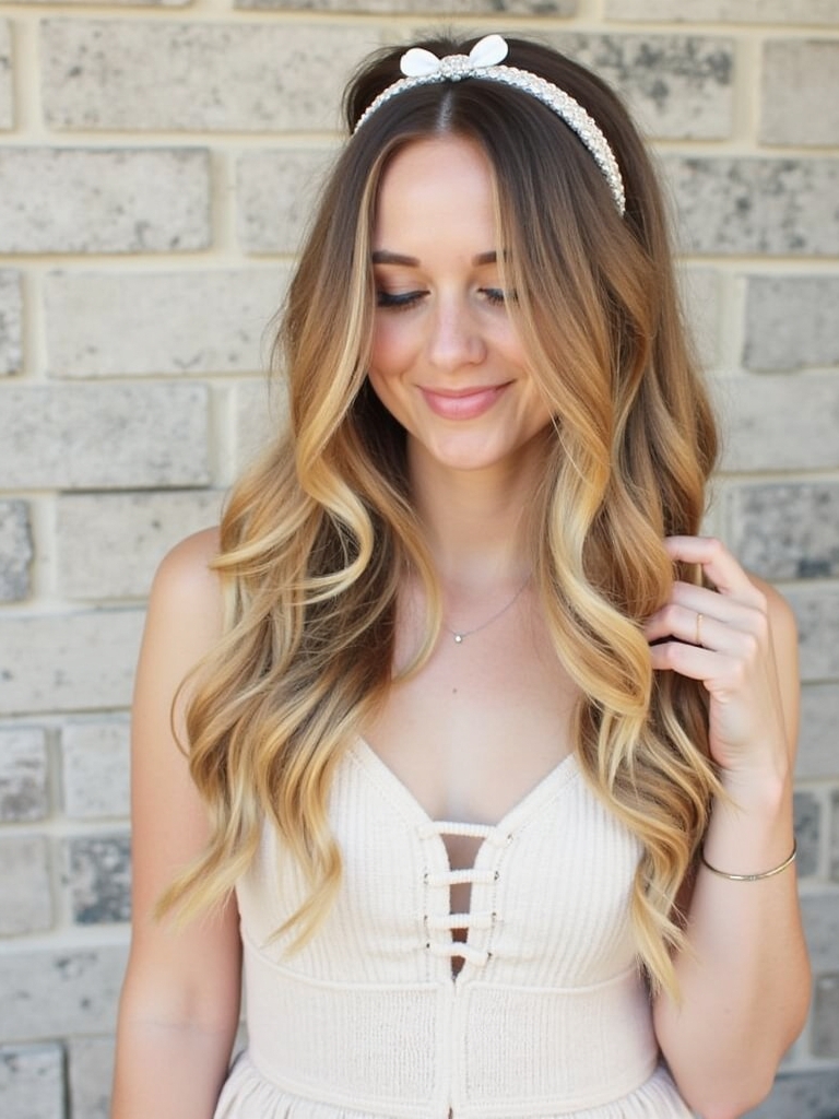 Easy Hairstyles For School: Low Side Braid with Accessories