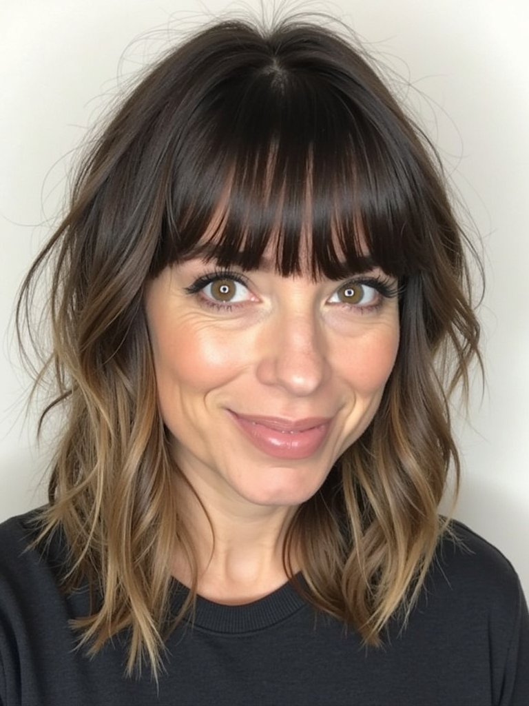 Wispy Face Framing Curtain Bangs