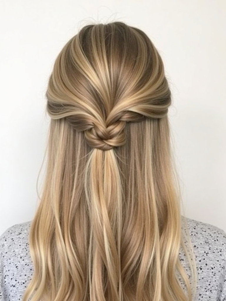 Easy Hairstyles For School: Two Dutch Braids into Buns