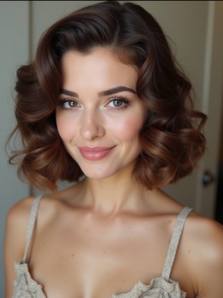 Collarbone Length Hair: Center Part