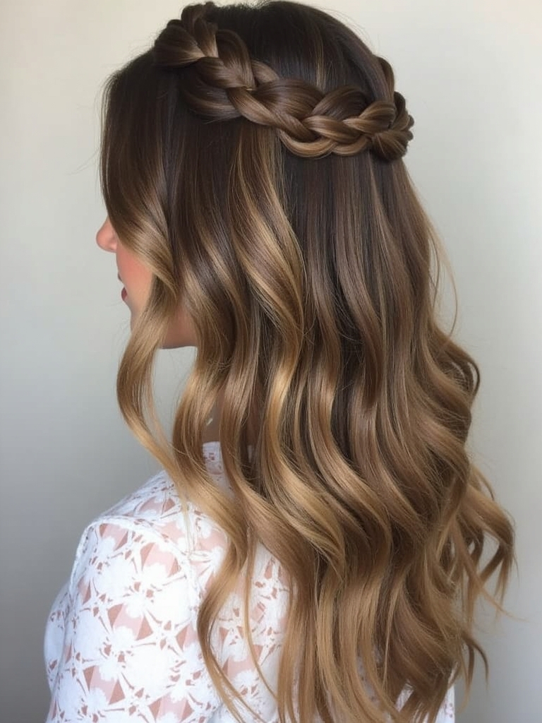 Honey Brown Balayage: Ribbon Highlights