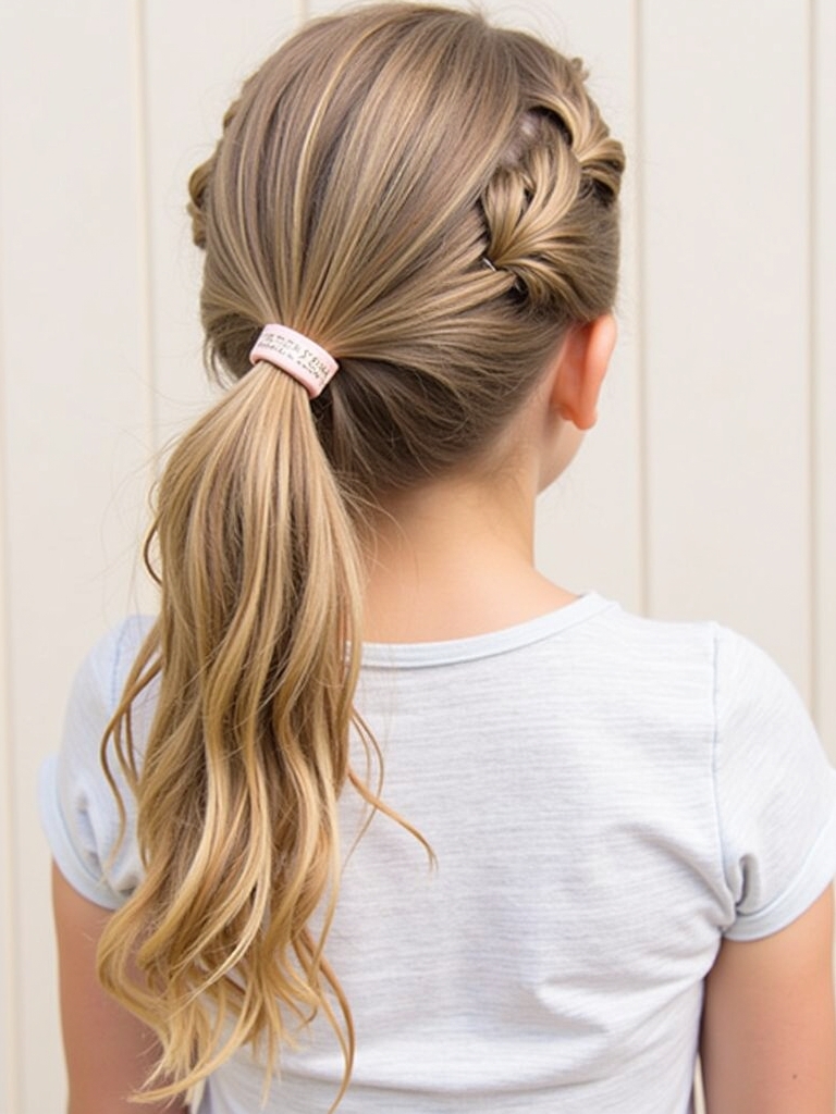 Easy Hairstyles For School: Scarf Wrapped Ponytail