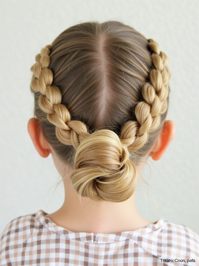 Easy Hairstyles For School: Side Swept Bangs with Ponytail