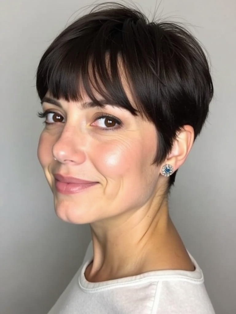 Subtle Curtain Bangs Straight Hair
