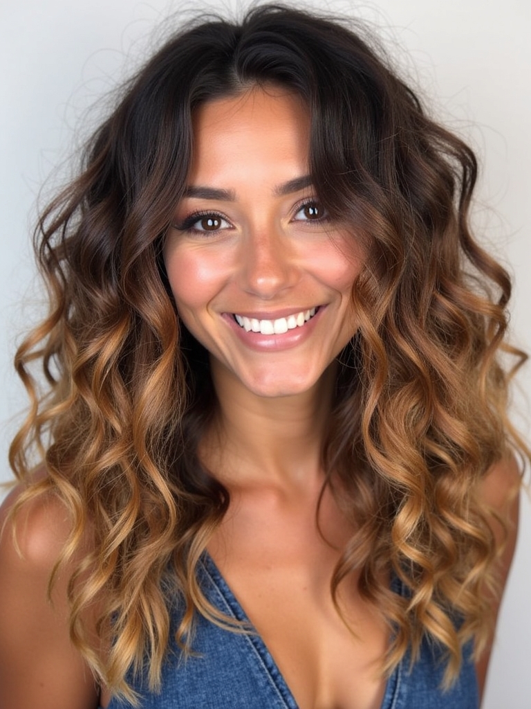 Honey Brown Balayage: Updo Elegance
