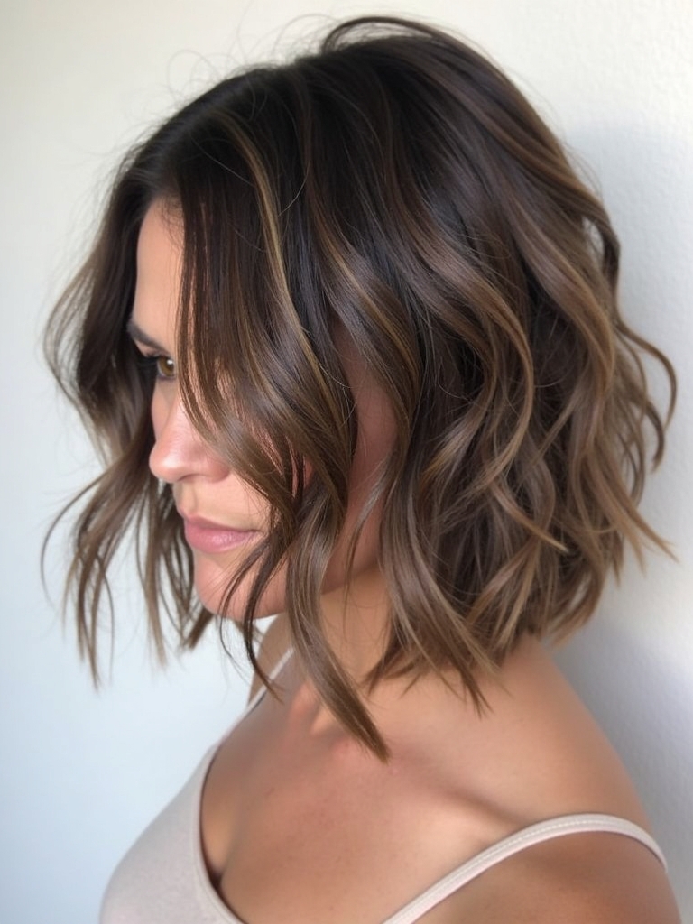 Collarbone Length Hair: Tousled Texture