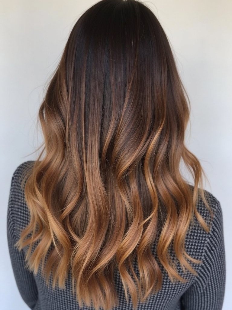 Layered Caramel Balayage Hair