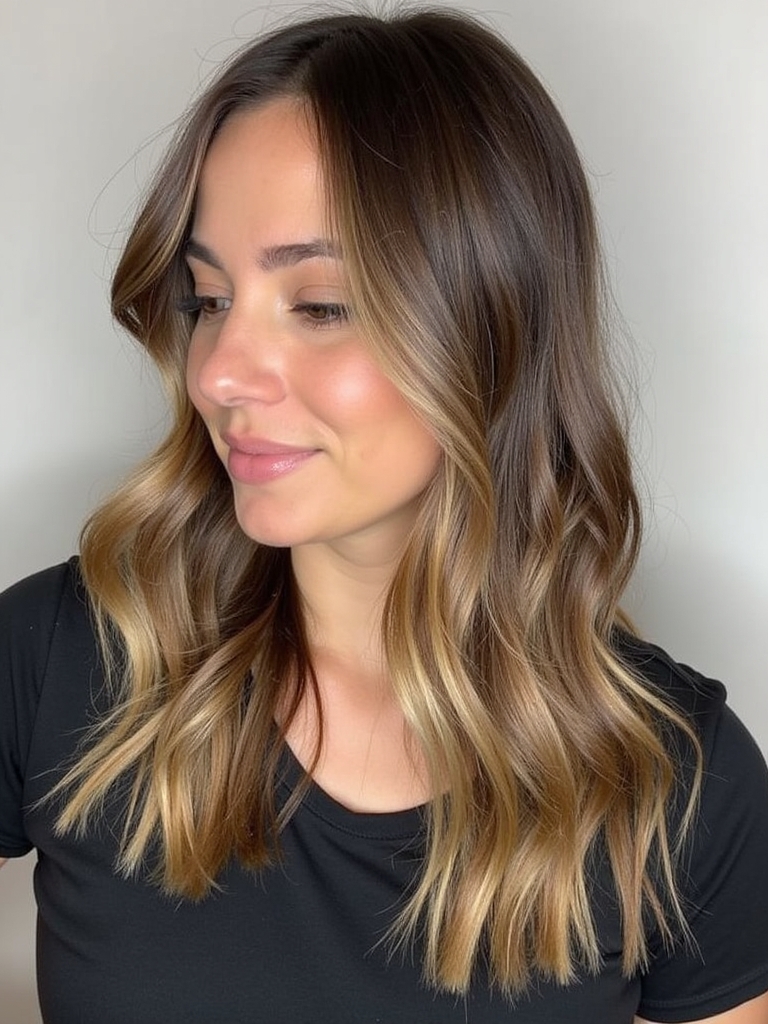 Honey Brown Balayage: Luxurious Glow
