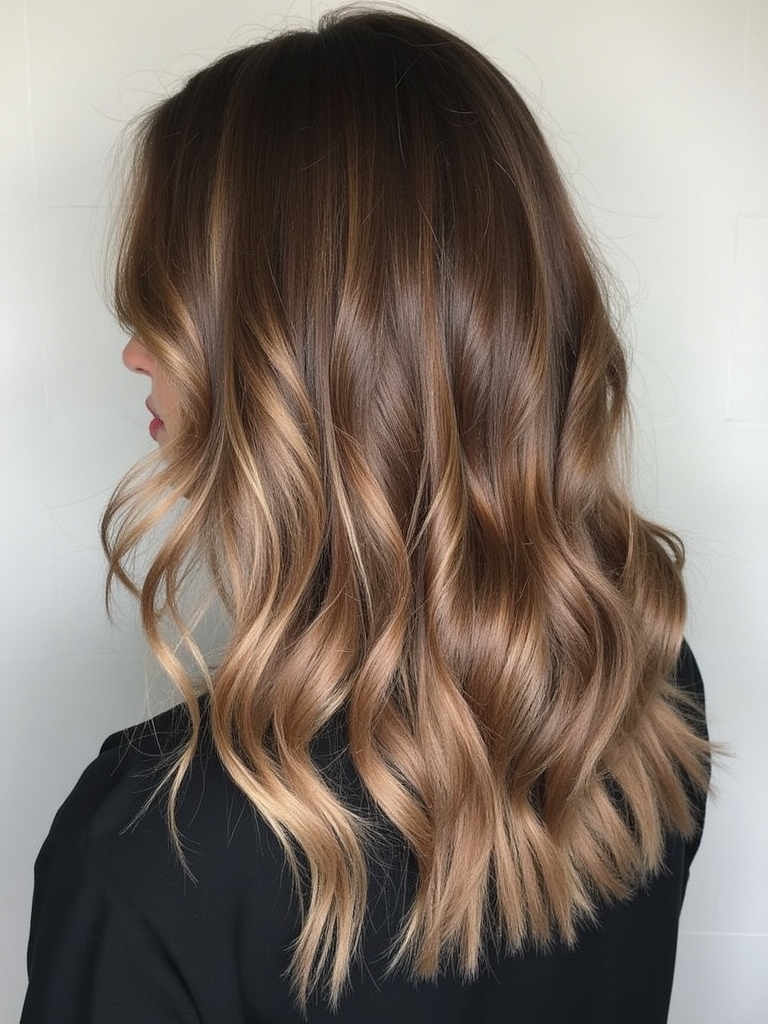 Honey Brown Balayage: Subtle Dimension