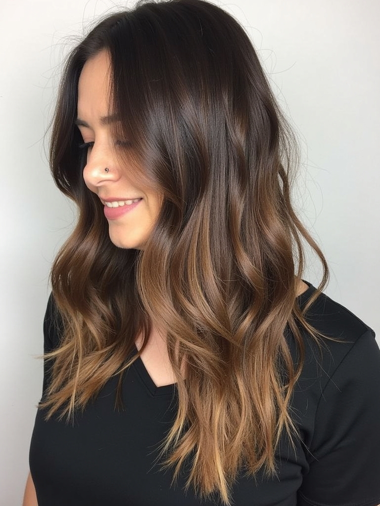 Honey Brown Balayage: Rich and Radiant