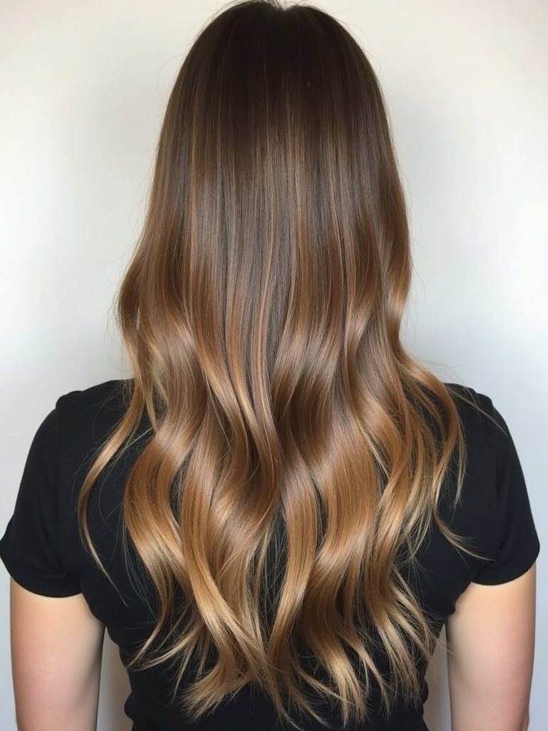 Honey Brown Balayage: Sun-Kissed Brunette