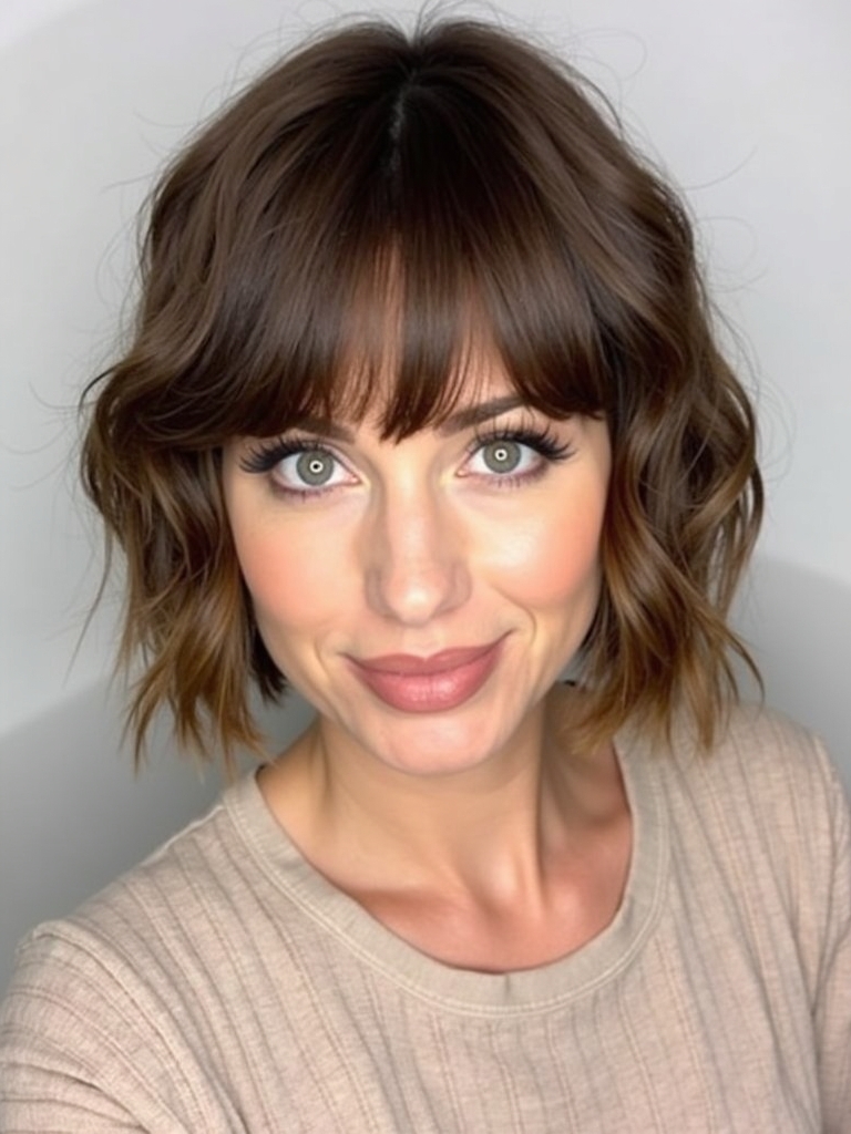 Collarbone Length Hair: Curly Lob