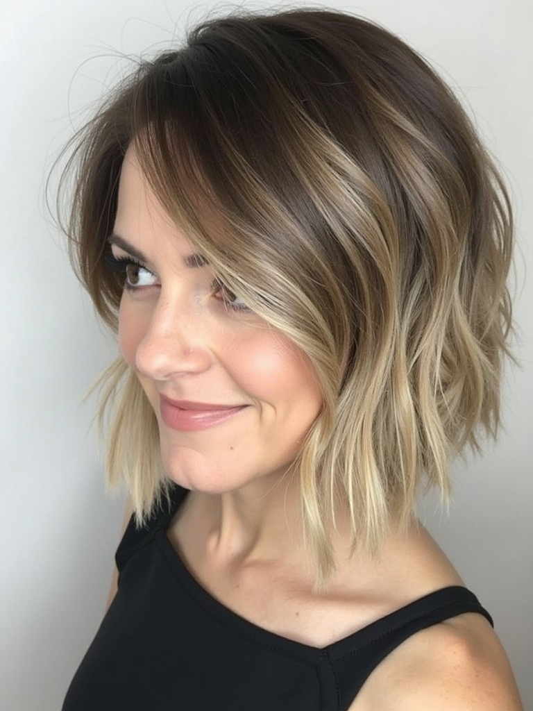 Long Angled Bob Haircut (Lob)