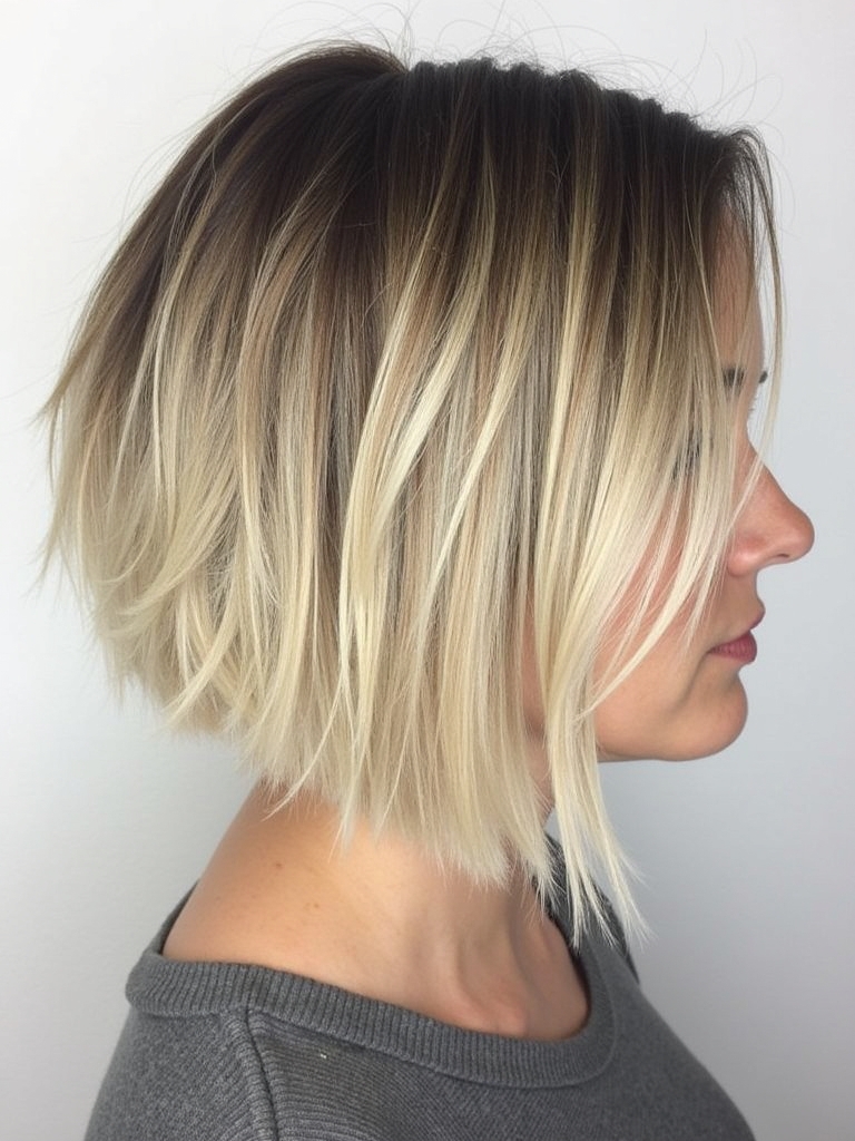 Angled Bob Haircut for Fine Hair