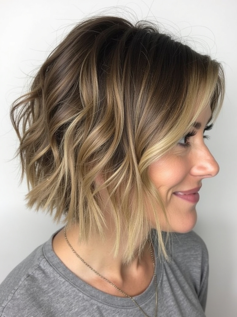 Angled Bob Haircut with Subtle Graduation