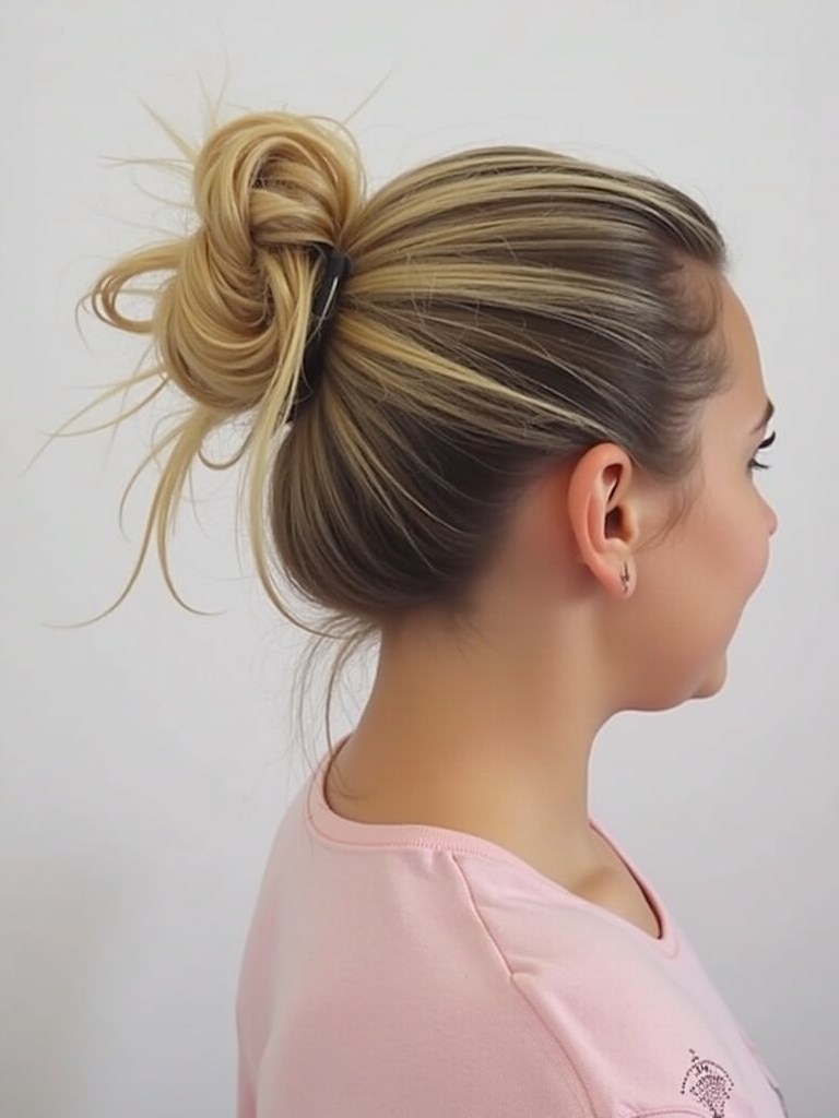 Easy Hairstyles For School: Twisted Half-Updo