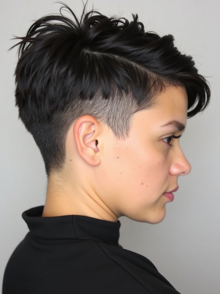 Pixie Cut Back View: Tapered Nape
