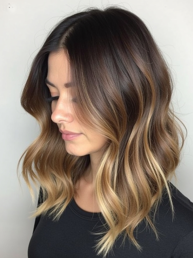 Straight Caramel Balayage Hairstyle