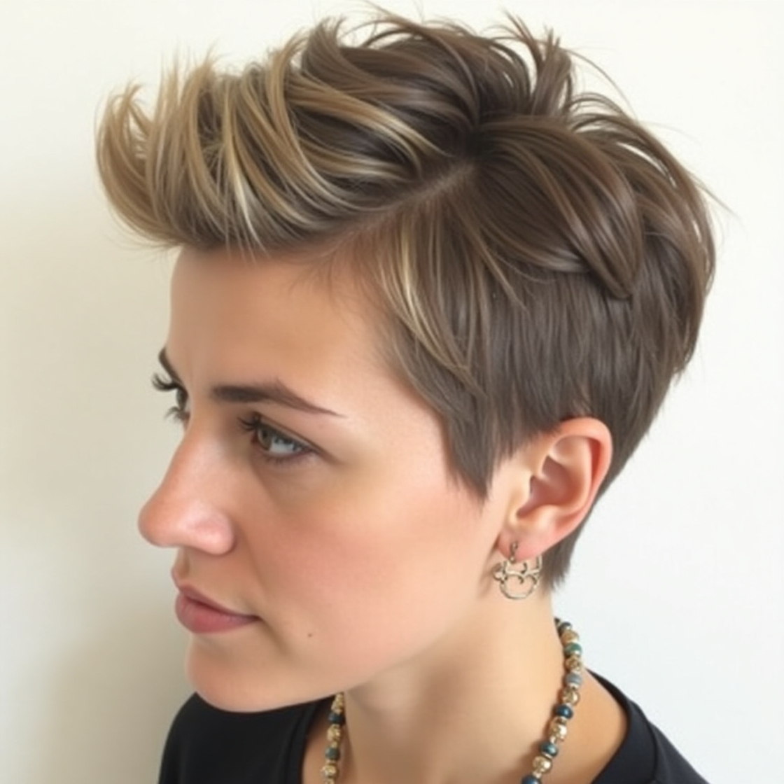 Short, Layered Bob with a Middle Part
