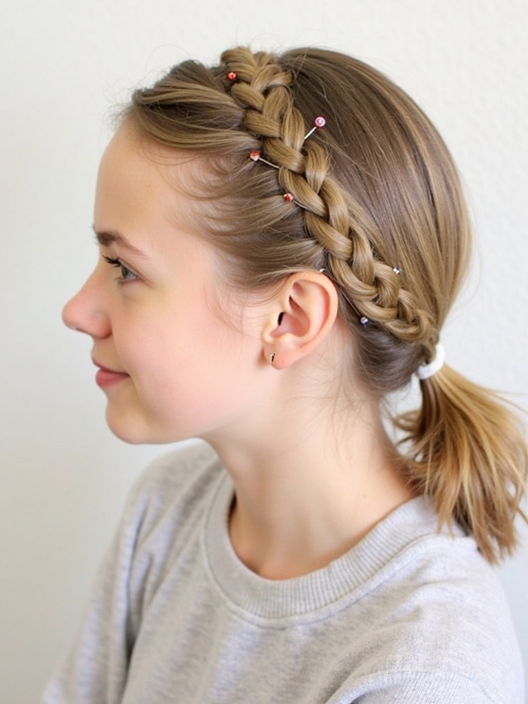 Easy Hairstyles For School: Braided Headband