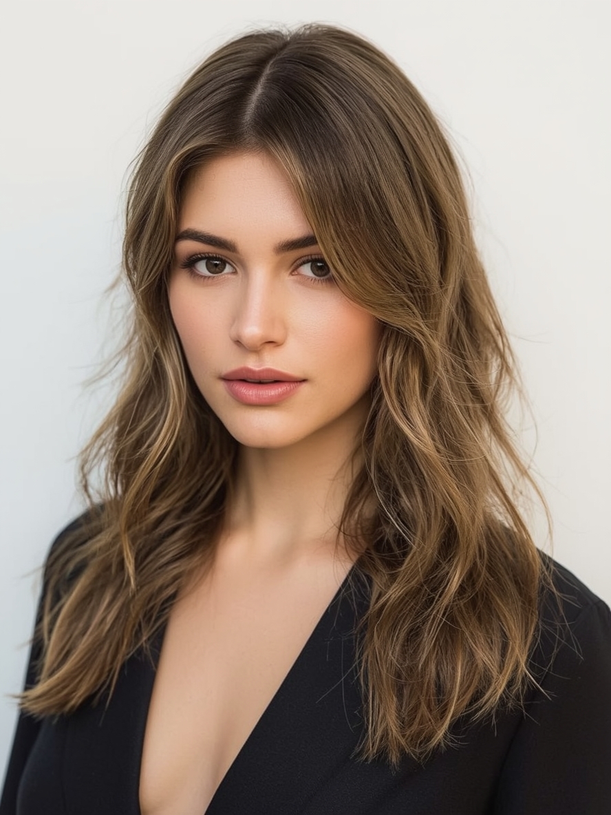 The Accessorized Butterfly Haircut Long Hair For Round Face