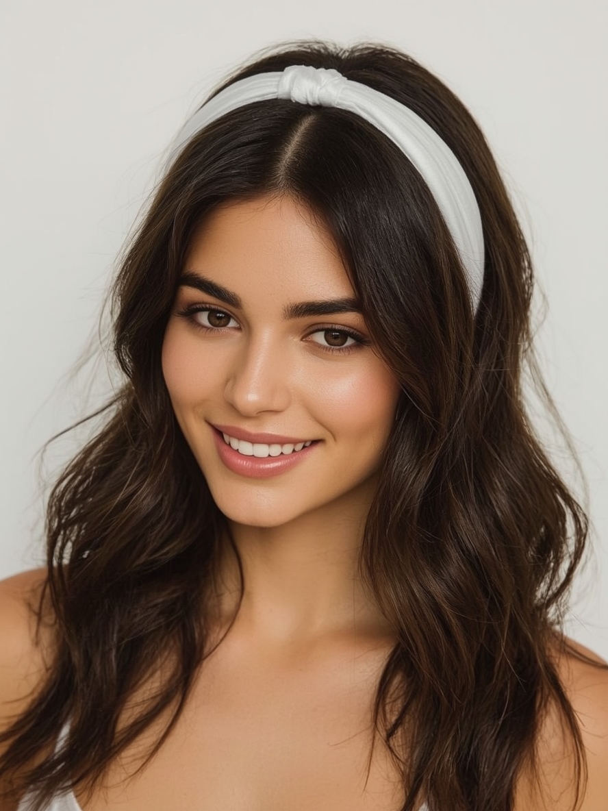 Grad Hairstyles: Twisted Half-Updo with Ribbon