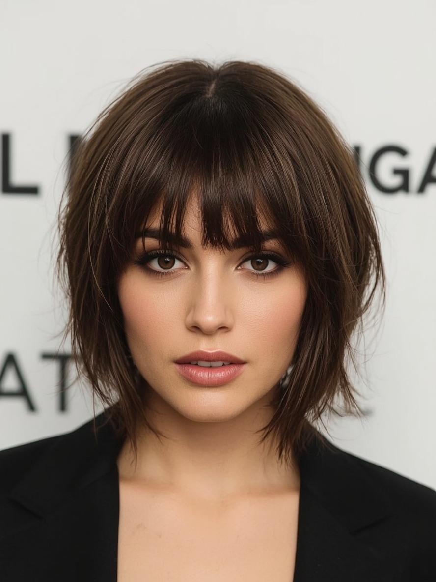 The Sleek Low Bun Butterfly Haircut Long Hair For Round Face