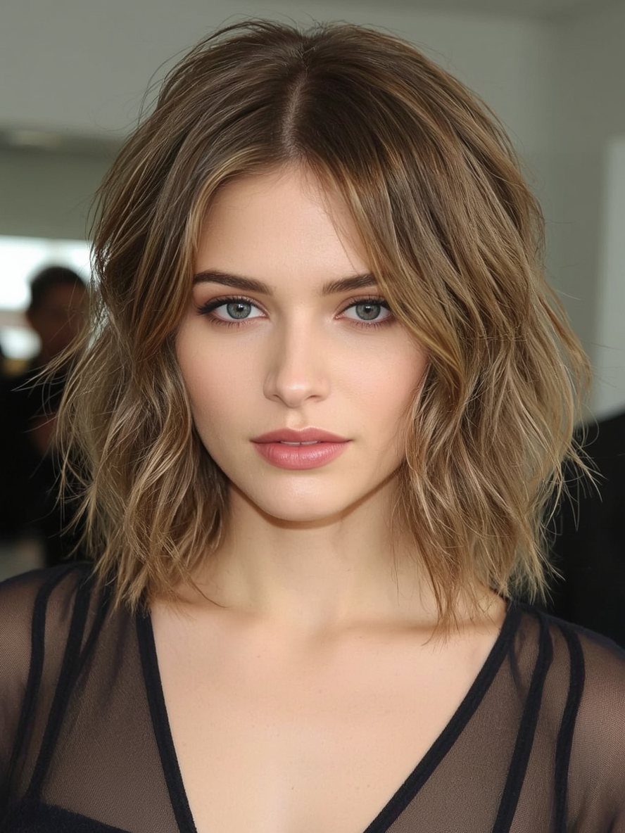 Hairstyles For Thin Fine Hair Over 60: Shaggy Bob