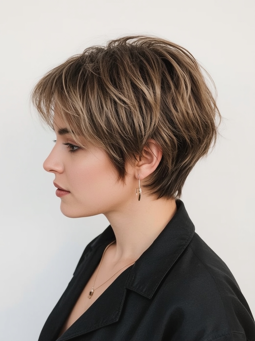 Hairstyles For Thin Fine Hair Over 60: The Textured Pixie