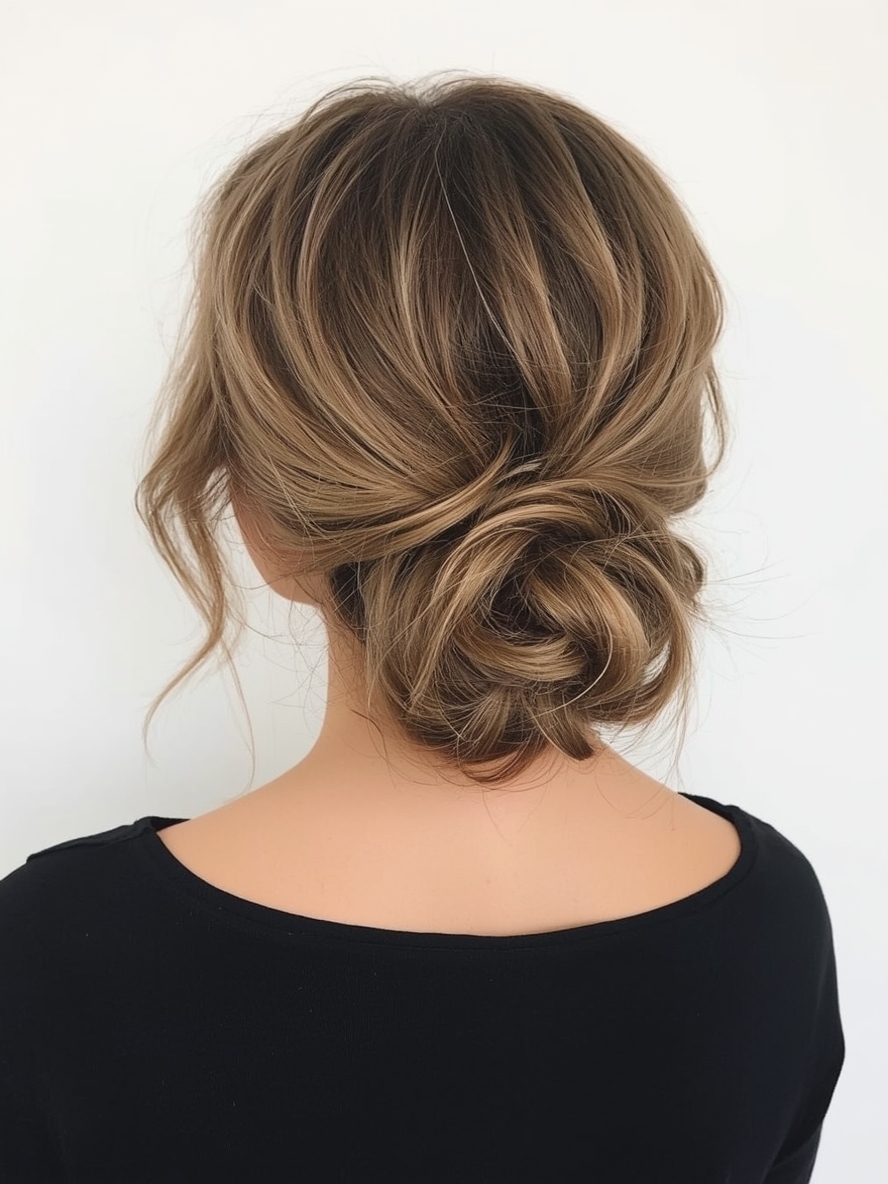 Hot Hair Styles: Twisted Half Updo with Flowers