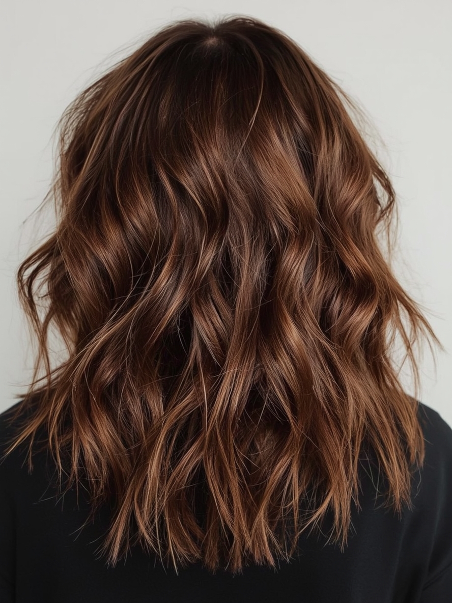 . Chocolate Copper Messy Bun Magic