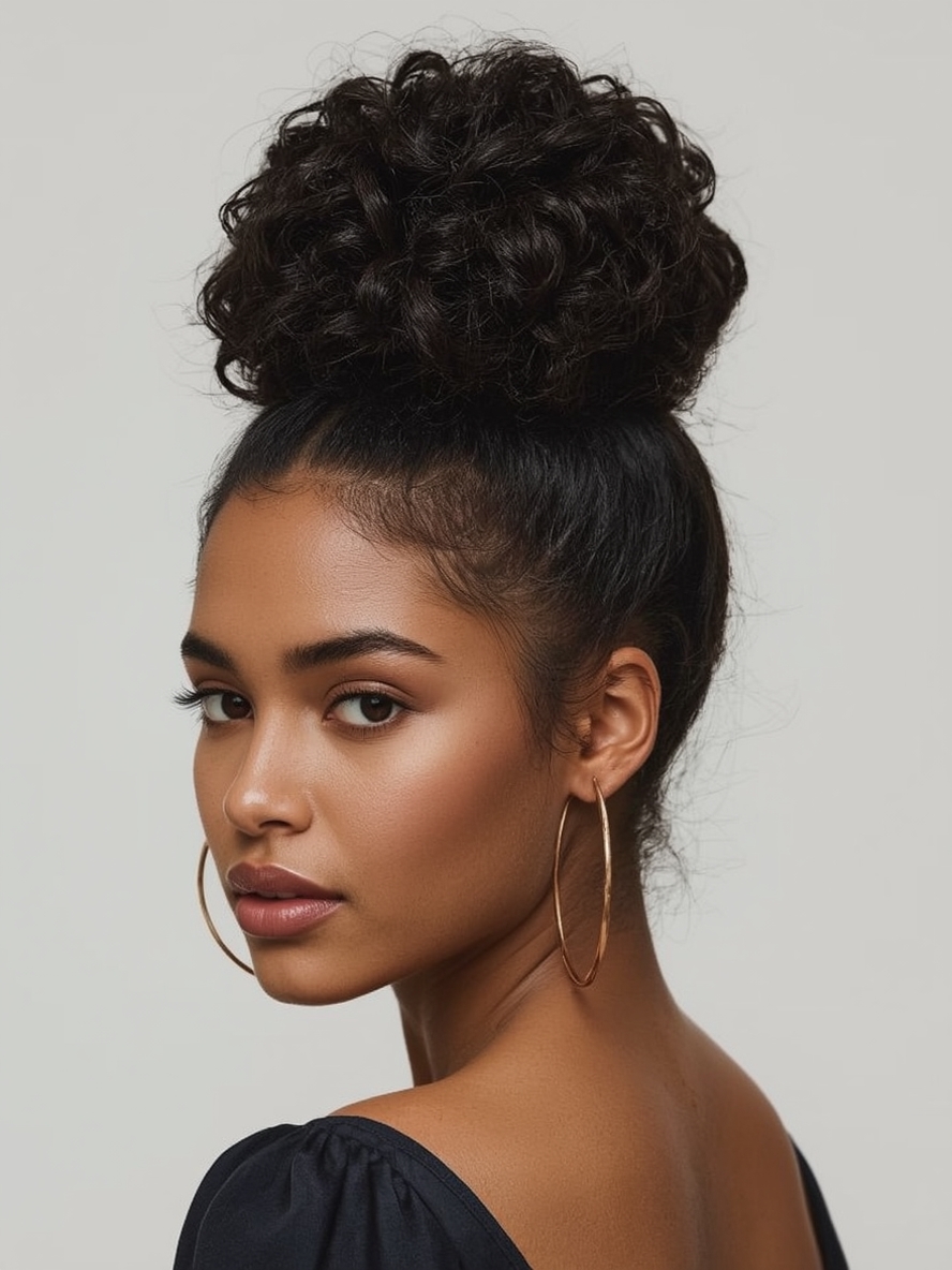 Hair Styles Natural Hair Black: Space Buns