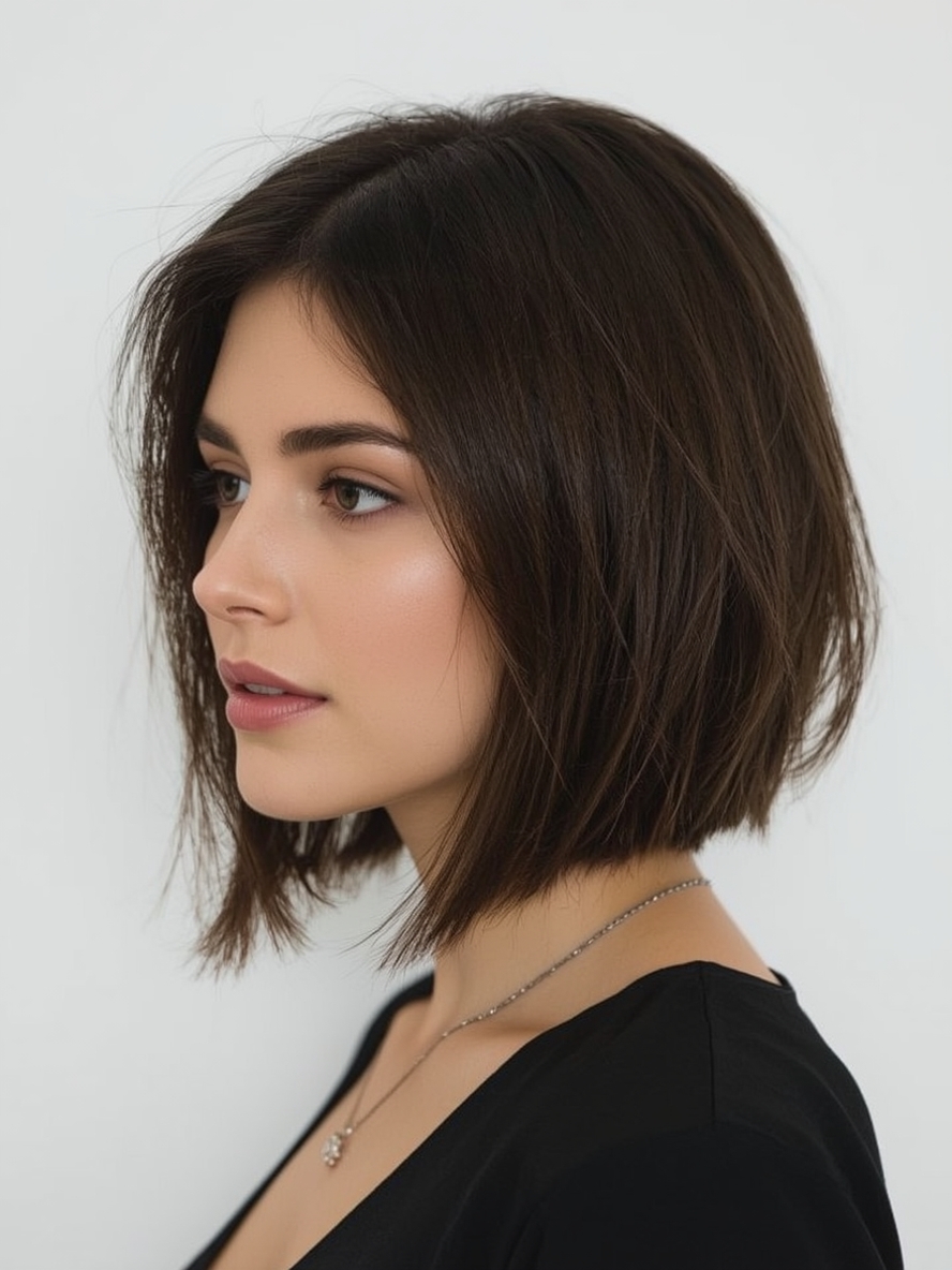 Shoulder Length Low Messy Bun For Thin Fine Hair