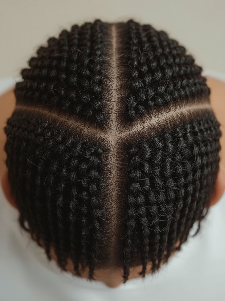 Kids Cornrow Hairstyles: Updo with Cornrows