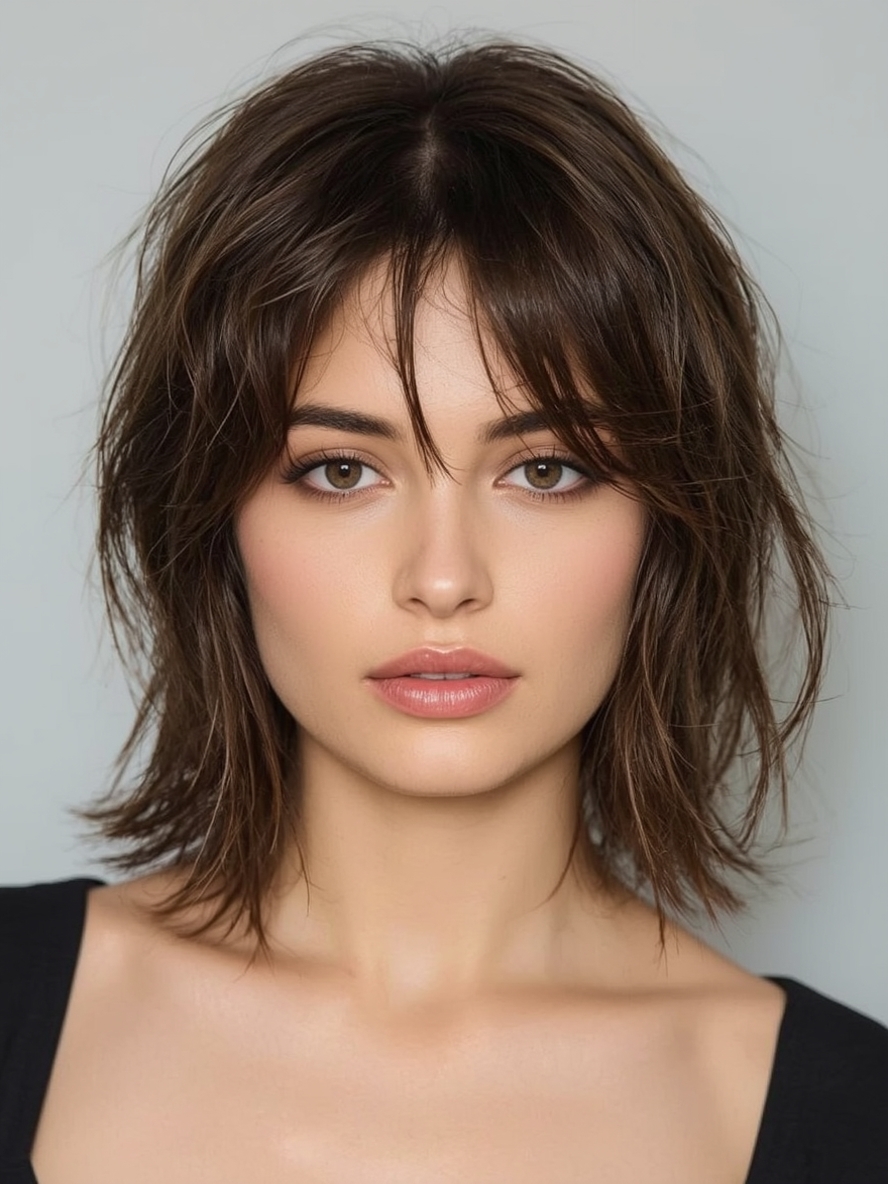 Shoulder Length With Headband For Thin Fine Hair