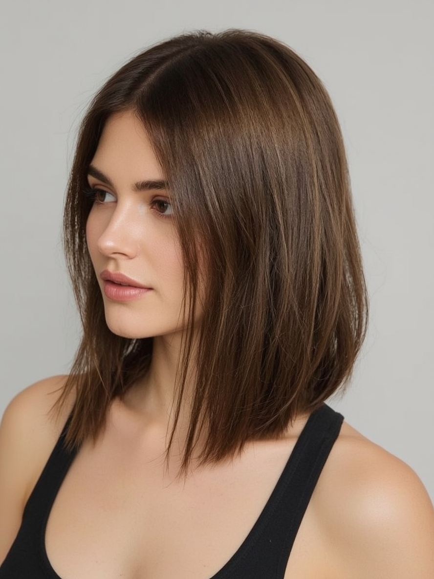 Shoulder Length Curtain Bangs For Thin Fine Hair