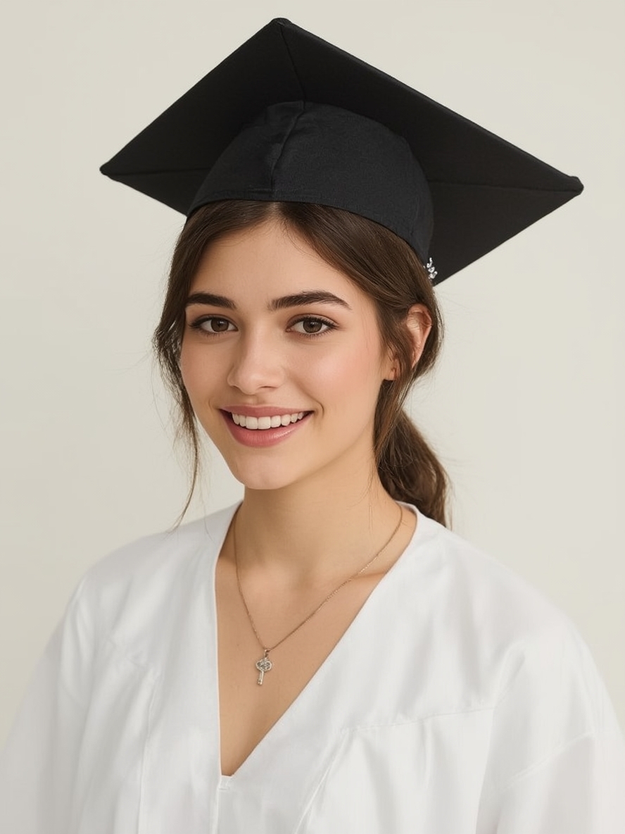 Grad Hairstyles: Accessorized Low Ponytail