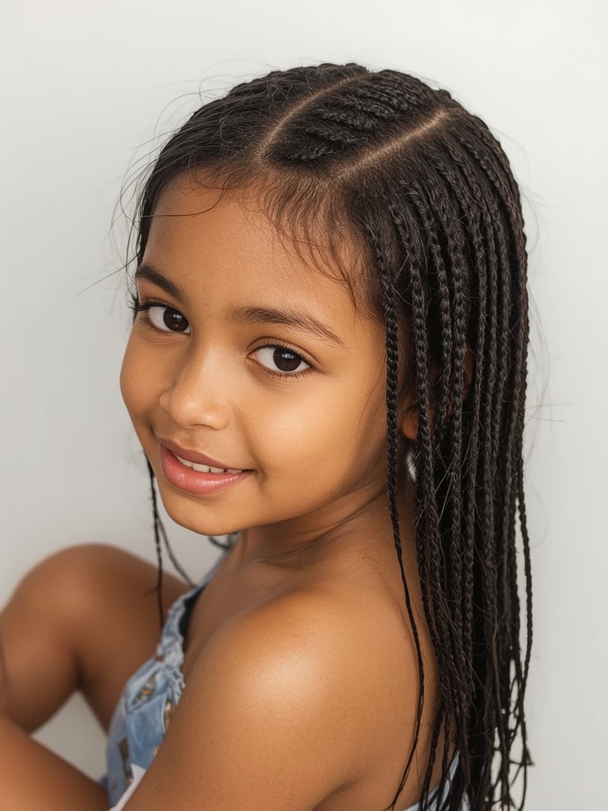 Kids Cornrow Hairstyles: Cornrows with Hair Jewelry