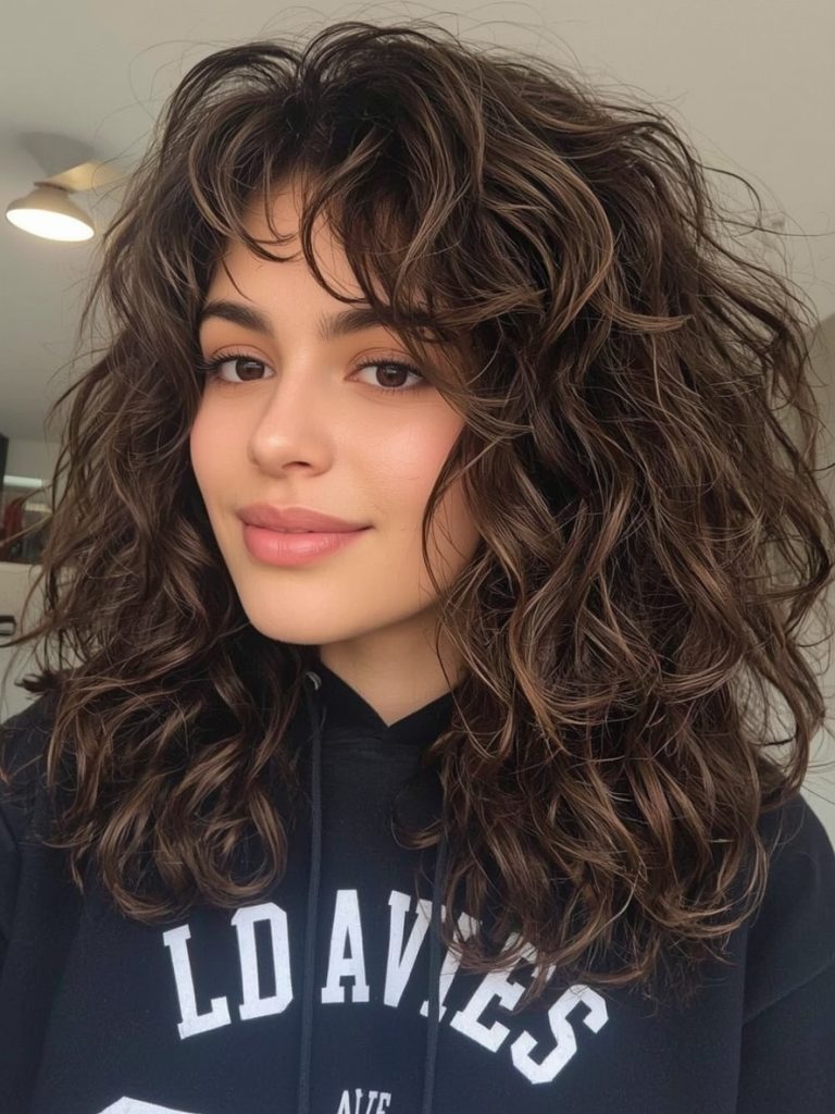 Caramel Highlights on Brown Hair: Thick Face Frame