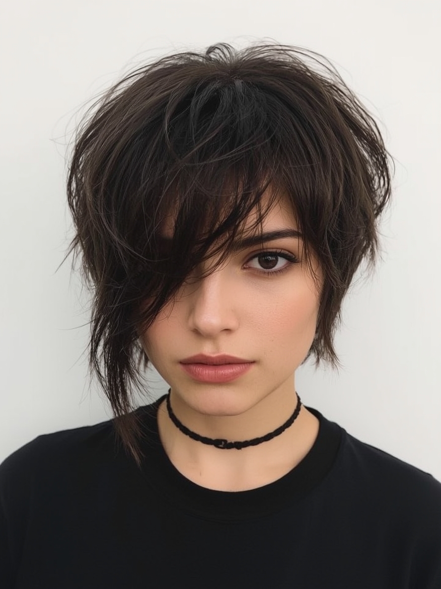 Funky Short Hair: The Slicked-Back Pixie