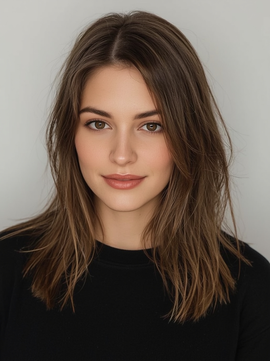 Sholder Length Hairstyle For Thin Hair Fine: Soft, Shoulder-Grazing Layers