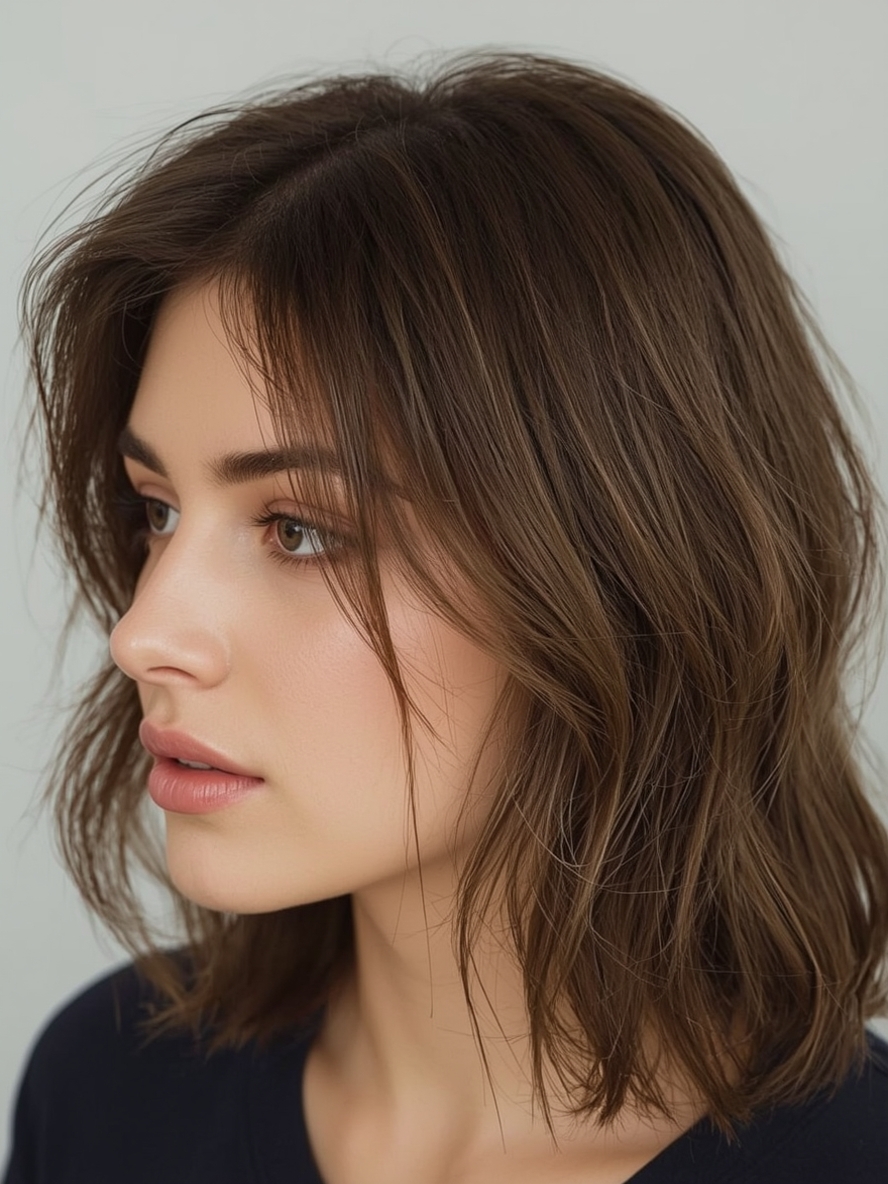 Sholder Length Hairstyle For Thin Hair Fine: Feathered Layers for a Lightweight Feel