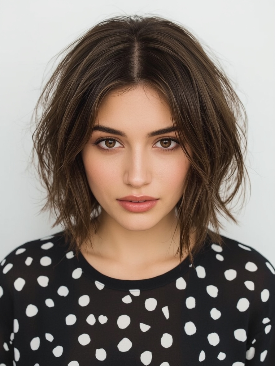 Sholder Length Hairstyle For Thin Hair Fine: Face-Framing Layers with a Deep Side Part
