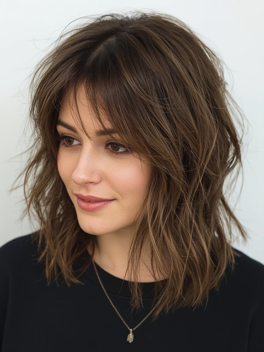 Sholder Length Hairstyle For Thin Hair Fine: Soft Waves with Subtle Layers