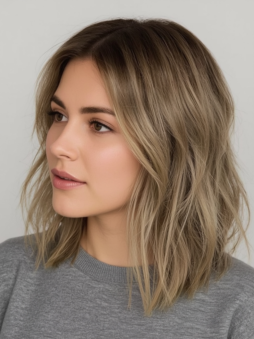 Sholder Length Hairstyle For Thin Hair Fine: Choppy Layers for Added Volume